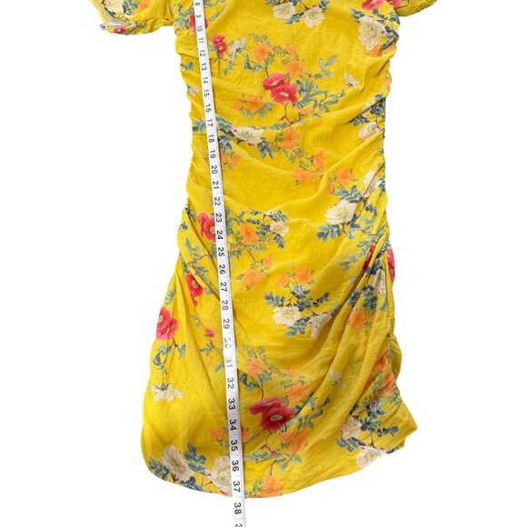 Lovers + Friends Joss Dress Spring Blossom Floral Yellow Dress S - See Condition - Picture 8 of 10